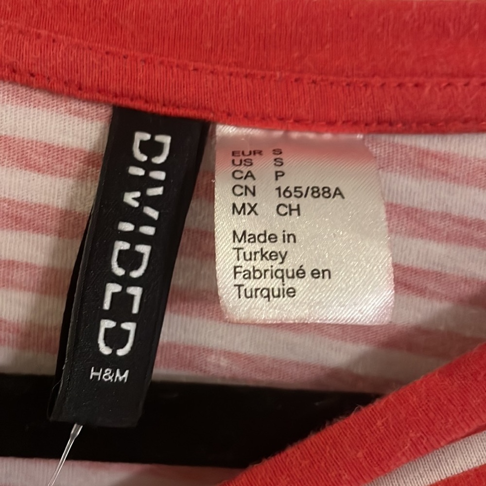 Divided H&M striped flutter sleeve boy bye small crop top - Picture 4 of 6